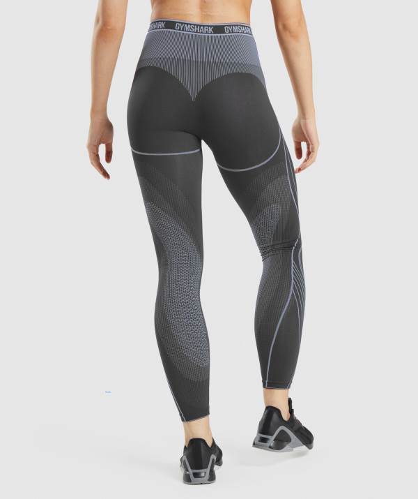 Damske Legíny Gymshark Apex Seamless High Rise Čierne Lavendel Siva / Modre | AL9548263